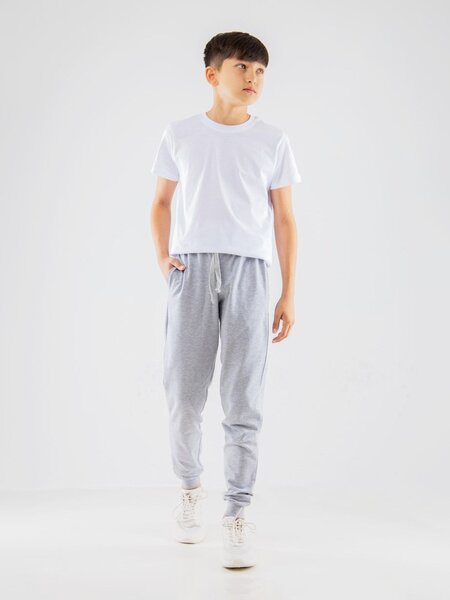 Брюки Мальчикам Le&lo Серый меланж Без рисунка (фото 1)