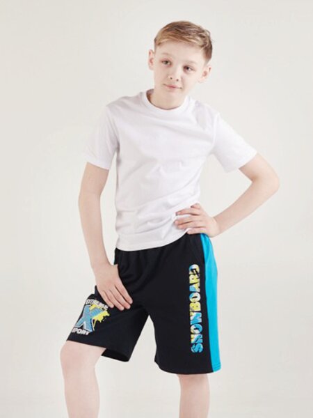 Бриджи Мальчикам Россия Чёрный; Бирюзовый Надпись (фото 1)