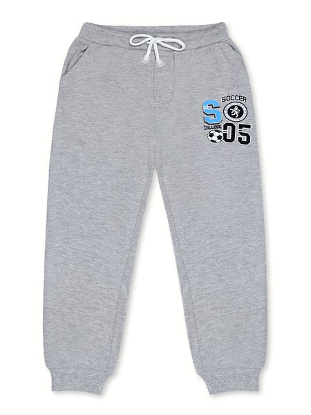 Брюки Мальчикам Bonito Серый меланж Надпись (фото 1)