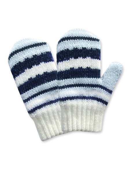 Варежки для мальчика Мальчикам Россия Голубой; Белый Полоски (фото 1)