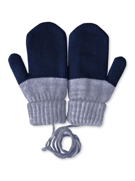 Варежки для мальчика Мальчикам Россия Чернильный; Серый Без рисунка (фото 1)