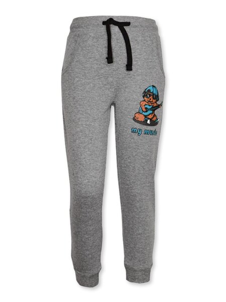 Брюки Мальчикам Baby style Серый меланж Собачка (фото 1)