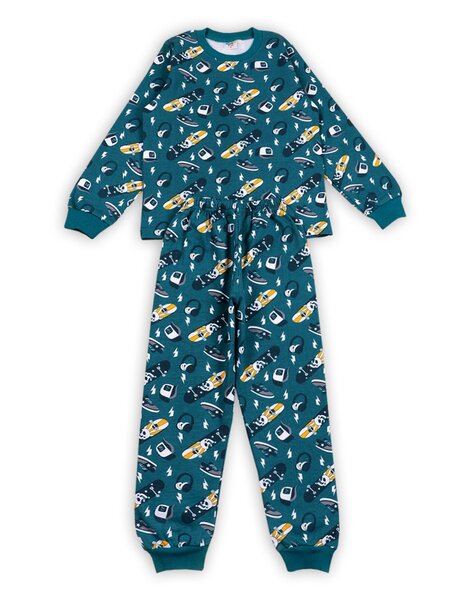 Пижама Мальчикам Узбекистан Изумрудный Скейт (фото 1)