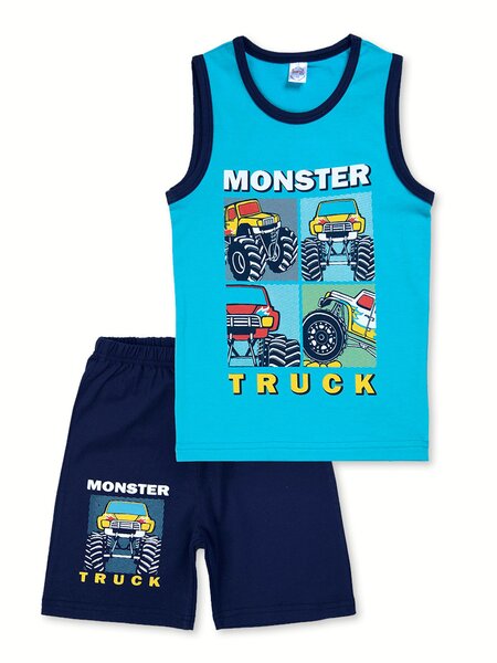 Костюм Мальчикам Bonito Голубой Машинки (фото 1)