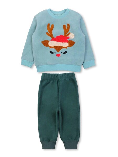 Костюм Мальчикам Bonito Серо-голубой; Зелёный тёмный Оленёнок (фото 1)