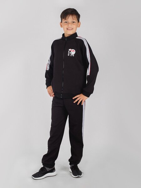 Костюм спортивный Мальчикам Юлала Чёрный; Серый меланж Медведь (фото 1)
