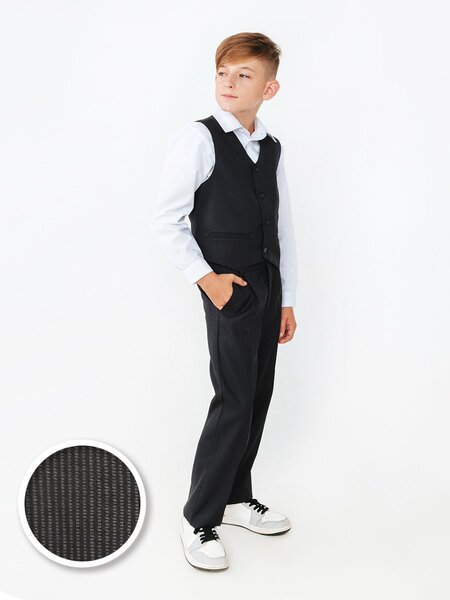 Костюм (жилет + брюки) Мальчикам Россия Чёрный Полоска (фото 1)