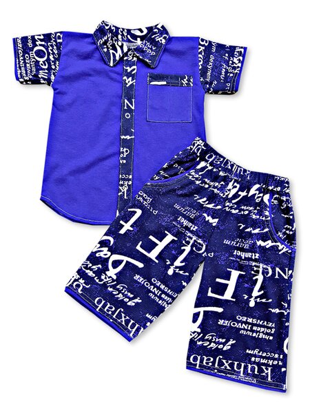 Костюм Мальчикам Россия Ультрамарин; Чернильный Надпись (фото 1)