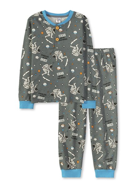 Пижама Мальчикам Весёлый супер далматинец Серый Космос (фото 1)