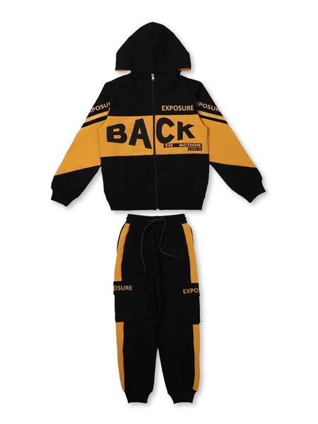 Костюм Мальчикам Bonito Горчичный; Чёрный Надпись (фото 1)