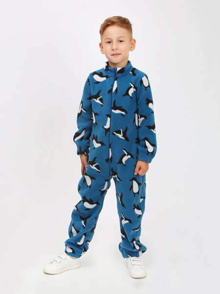 Комбинезон Мальчикам Ивашка Синий Пингвины (фото 1)