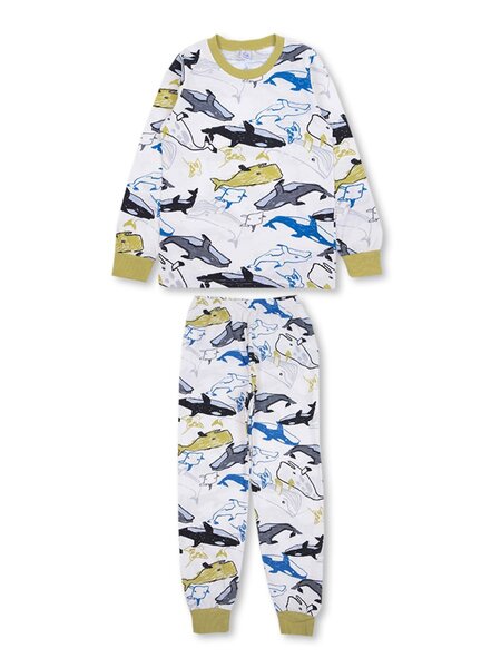 Пижама Мальчикам Bonito Молочный Кит (фото 1)