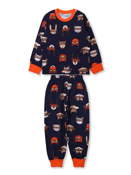 Пижама Мальчикам Bonito Чернильный Зверята (фото 1)