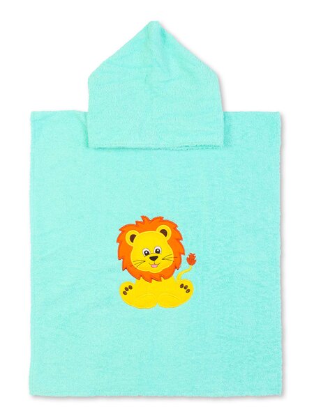 Халат-пончо Мальчикам Bonito Мятный Лев (фото 1)