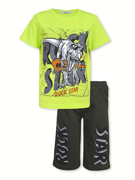 Костюм Мальчикам Лунёва Салатовый; Хаки Динозавр (фото 1)