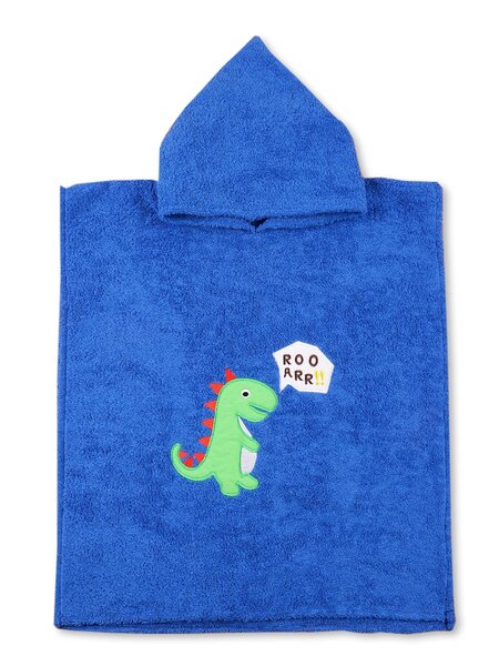 Халат-пончо Мальчикам Bonito Ультрамарин Динозавр (фото 1)