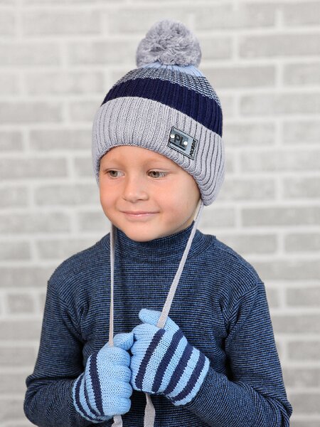 Шапка Мальчикам Россия Микс Полоски (фото 1)