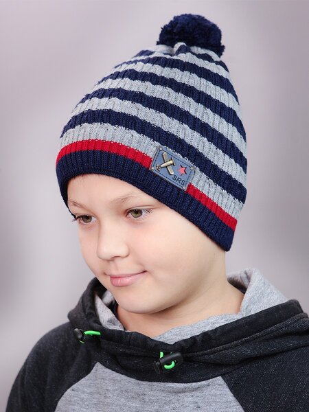 Шапка Мальчикам Россия Микс Эмблема (фото 1)
