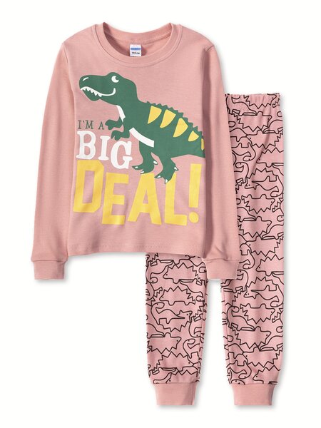 Пижама Мальчикам Sladikmladik Коричневый светлый Динозавр (фото 1)