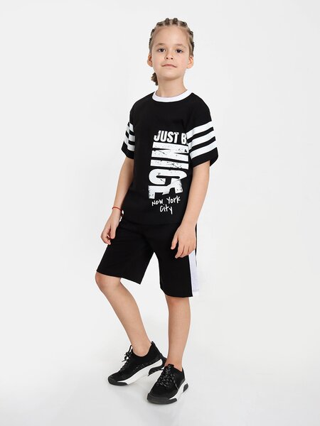 Костюм Мальчикам Ивашка Чёрный Надпись (фото 1)