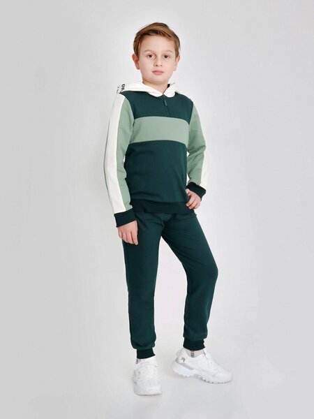 Костюм Мальчикам Ивашка Зелёный тёмный Полоска (фото 1)