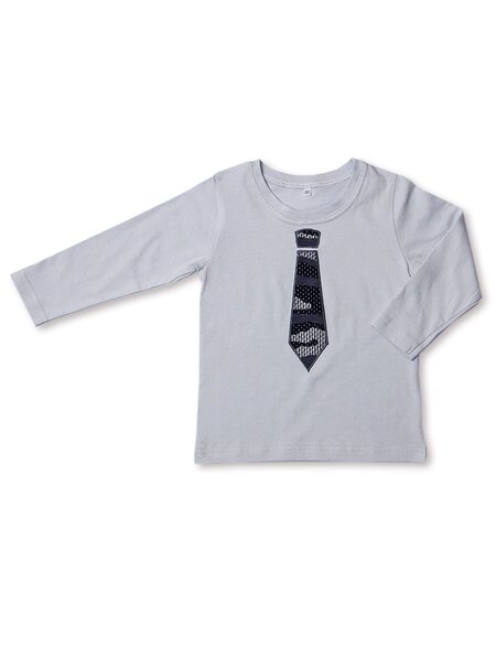 Лонгслив Мальчикам Россия Серый Галстук (фото 1)