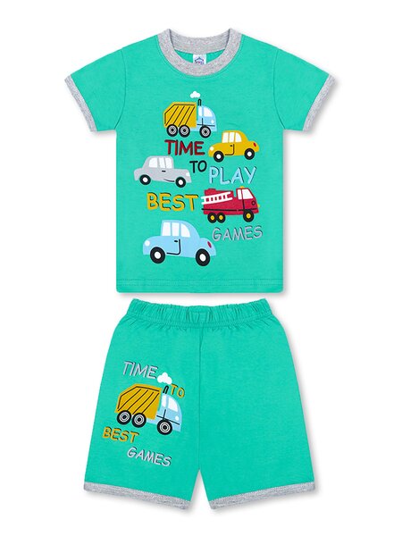 Костюм Мальчикам Bonito Зелёный Машинки (фото 1)