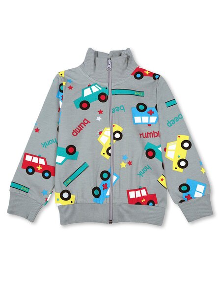 Толстовка Мальчикам Bonito Серый Машинки (фото 1)