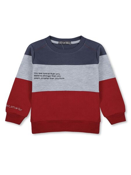 Джемпер Мальчикам Bonito Серый тёмный; Серый меланж Надписи (фото 1)