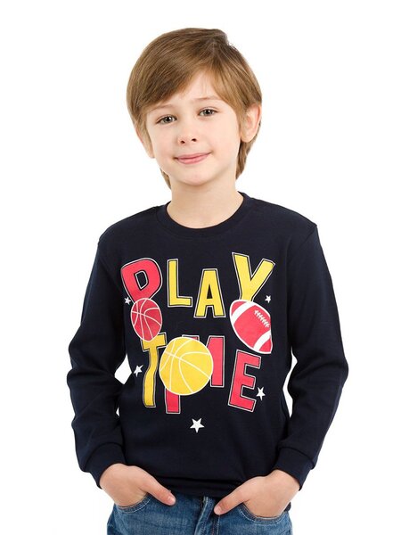 Джемпер Мальчикам Baby style Чернильный Надпись (фото 1)