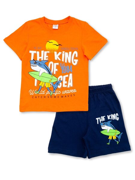 Костюм Мальчикам Узбекистан Оранжевый; Чернильный Надпись (фото 1)