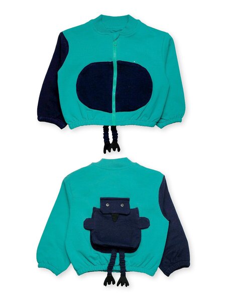 Толстовка Мальчикам Bonito Бирюзовый; Чернильный Мышка (фото 1)