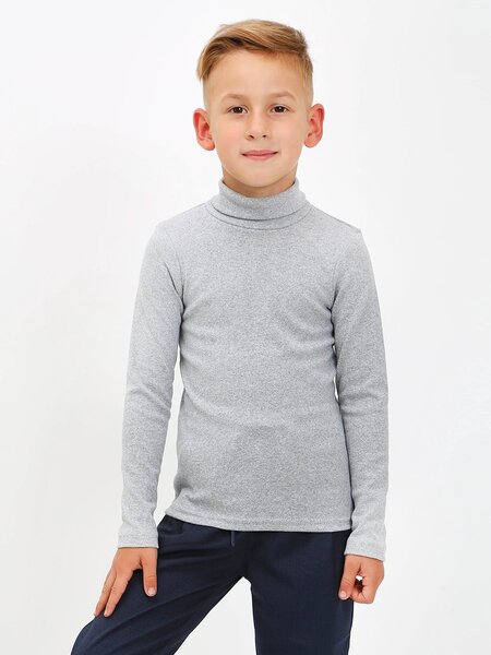 Водолазка Мальчикам Kip Серый меланж Без рисунка (фото 1)
