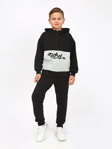 Костюм Мальчикам Kip Серый; Чёрный Надпись (фото 1)