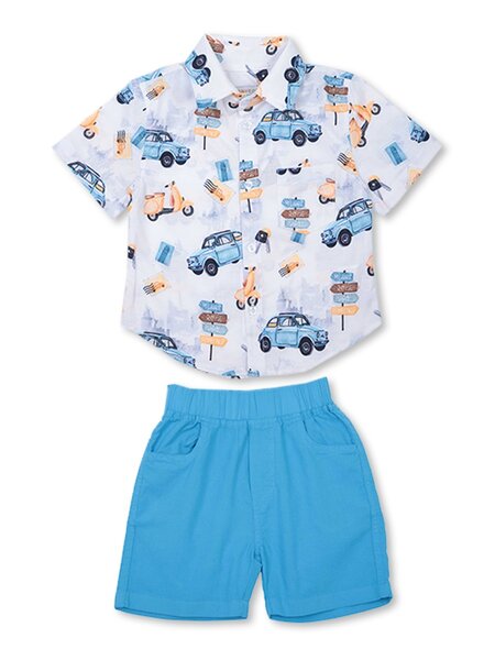 Костюм Мальчикам Bonito Белый; Голубой Мотоцикл (фото 1)