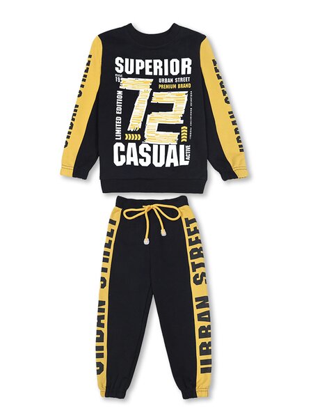 Костюм Мальчикам Bonito Чёрный Надпись (фото 1)