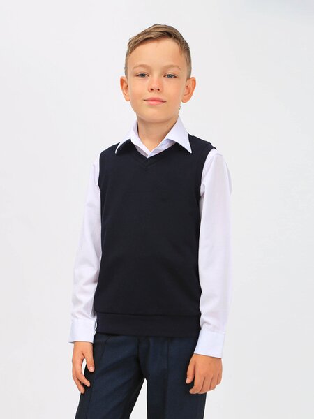 Жилет Мальчикам Ивашка Чернильный Без рисунка (фото 1)