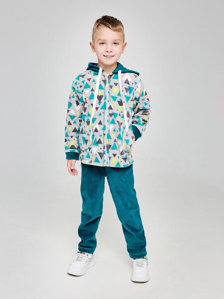 Костюм Мальчикам Россия Серый; Бирюзовый тёмный Геометрия (фото 1)