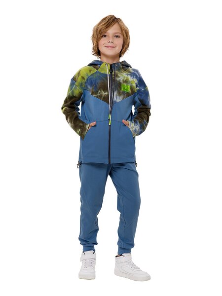 Толстовка Мальчикам Россия Серо-синий; Хаки Эмблема (фото 1)