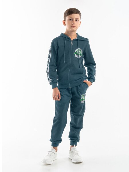 Костюм Мальчикам Россия Серо-синий Надпись (фото 1)