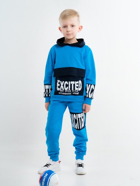 Костюм Мальчикам Россия Синий Надпись (фото 1)