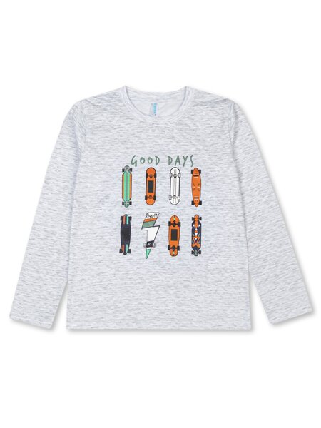 Лонгслив Мальчикам Takro Серый меланж Скейт (фото 1)