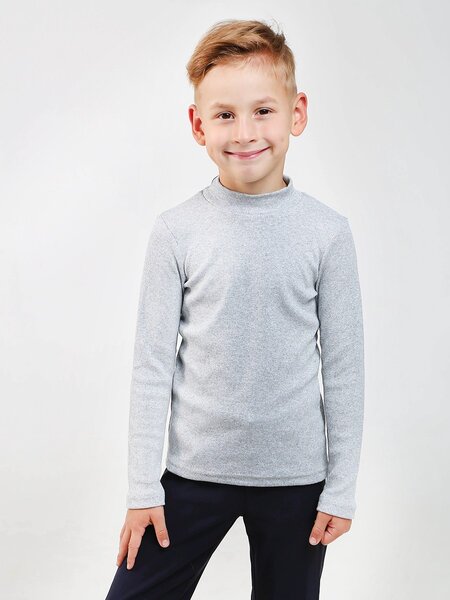 Водолазка Мальчикам Kip Серый меланж Без рисунка (фото 1)