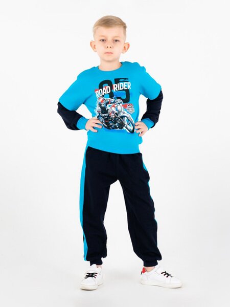 Костюм Мальчикам Россия Синий; Чёрный Мотоцикл (фото 1)