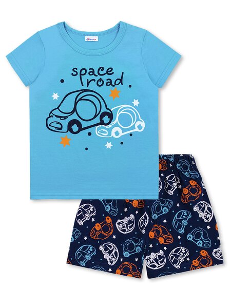 Комплект Мальчикам Юлала Голубой; Чернильный Машинки (фото 1)