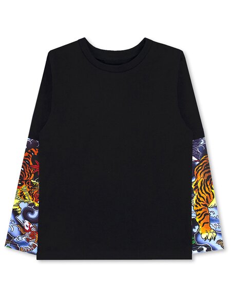 Лонгслив Мальчикам Юлала Чёрный Тигр (фото 1)