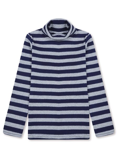 Водолазка Мальчикам Bonito Чернильный; Серый меланж Полоски (фото 1)