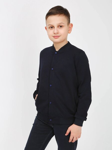 Бомбер Мальчикам Kip Чернильный Без рисунка (фото 1)