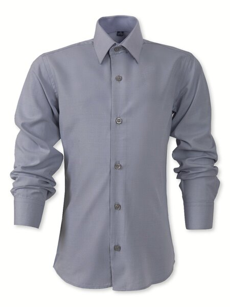 Рубашка Мальчикам Китай Серый Без рисунка (фото 1)