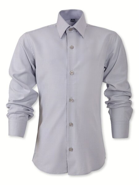 Рубашка Мальчикам Китай Серый светлый Без рисунка (фото 1)